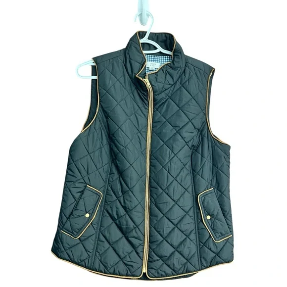 Crown‎ & Ivy Black Suede Trim Vest Size 1X - Picture 3 of 9